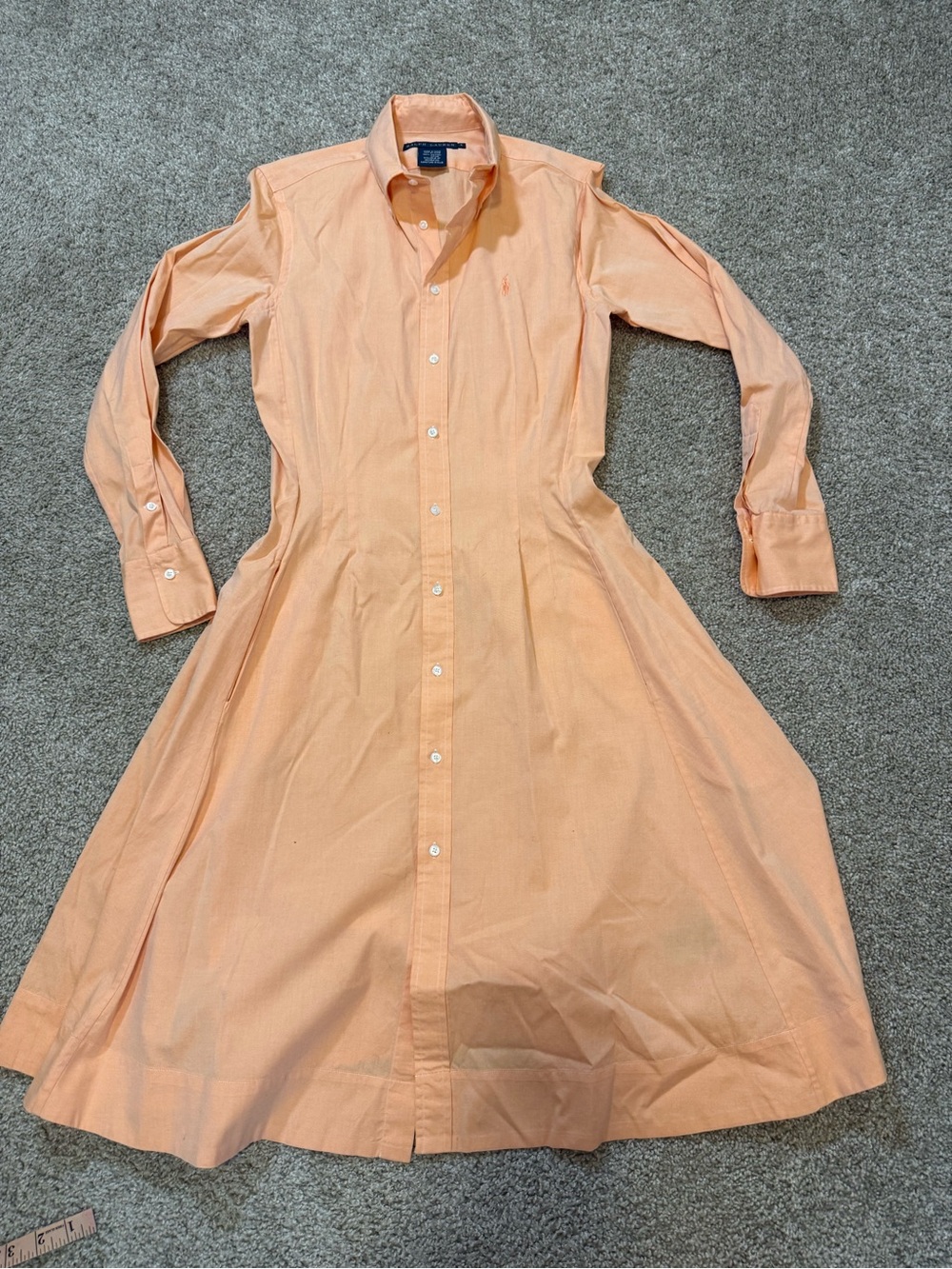 Polo Ralph Lauren Women’s Orange Flare Shirt Dress 6